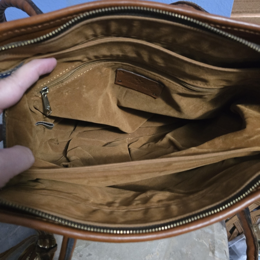 Patricia Nash Vintage Paris French Tapestry Brown & Tan Shoulder Bag - Picture 9 of 16